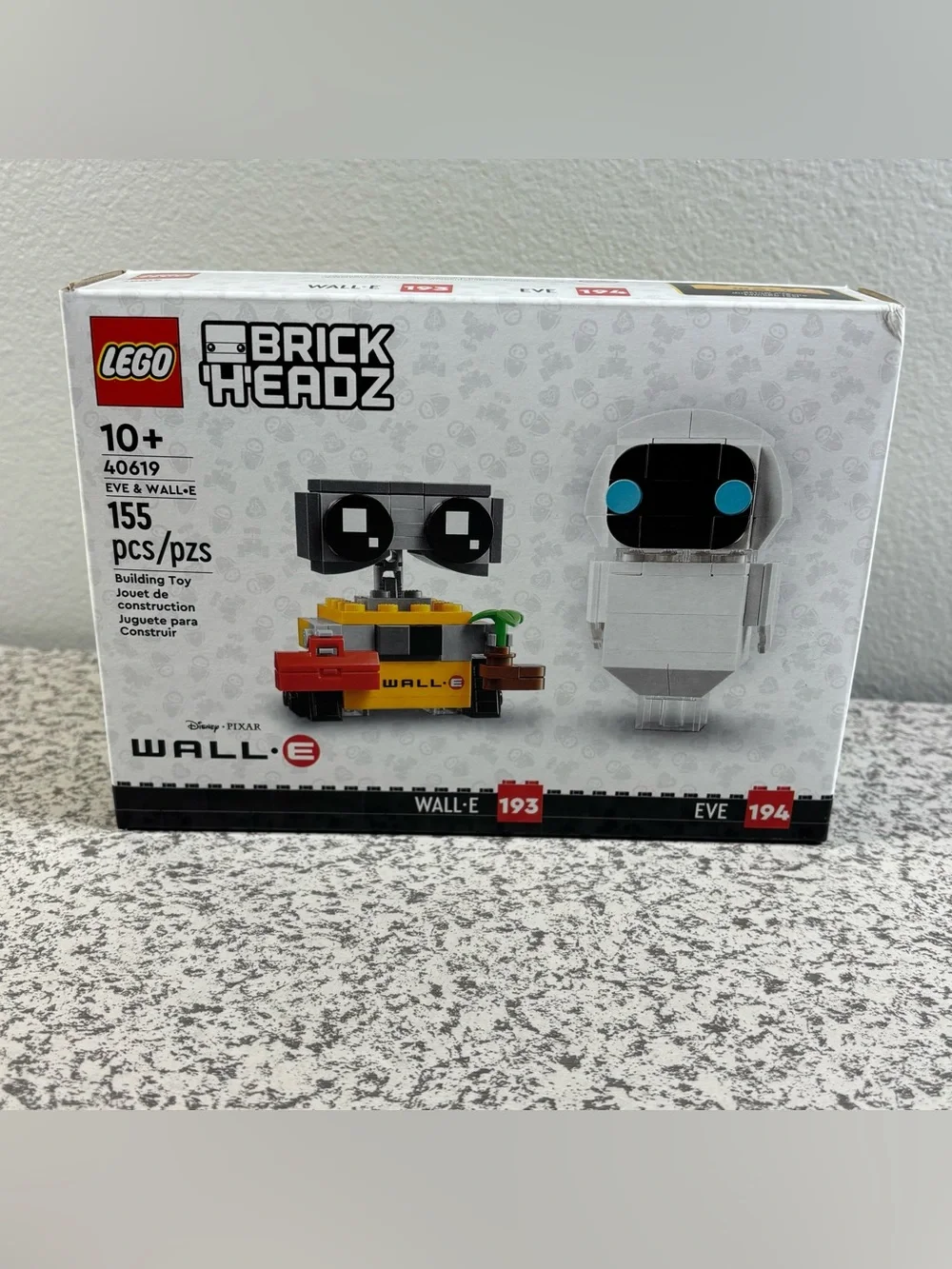 LEGO 40619 Disney Pixar Brickheadz Eve & Wall-E Set Kit New